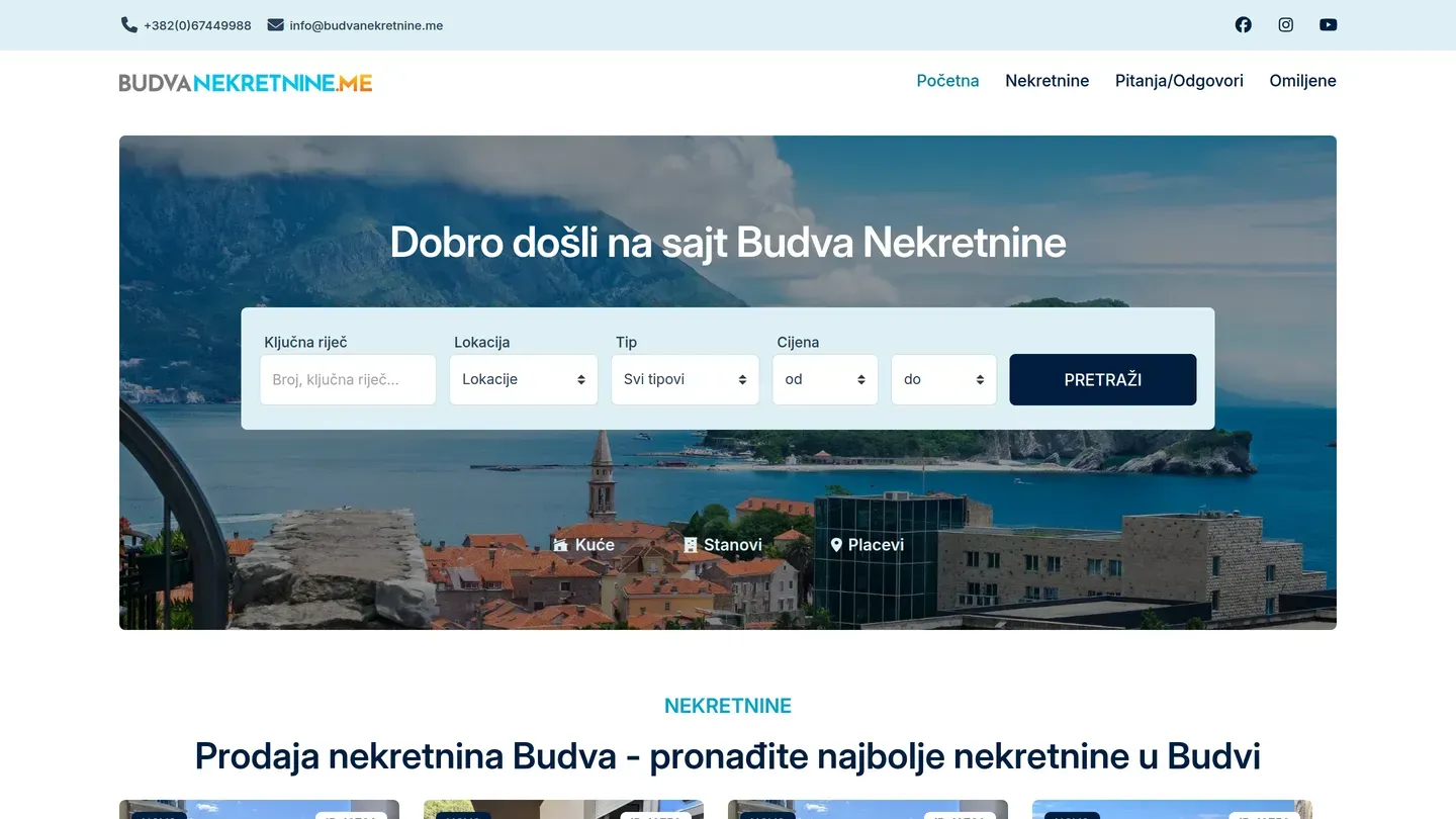 Budva Nekretnine — budvanekretnine.me