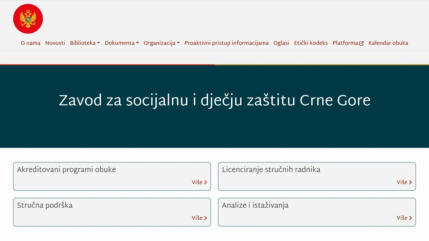 Zavod za soc. i dječju zaštitu — zsdzcg.me